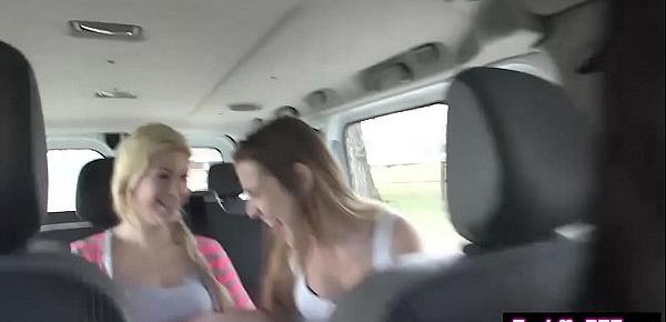  Euro tighty teens fucked on a road trip by a stranger